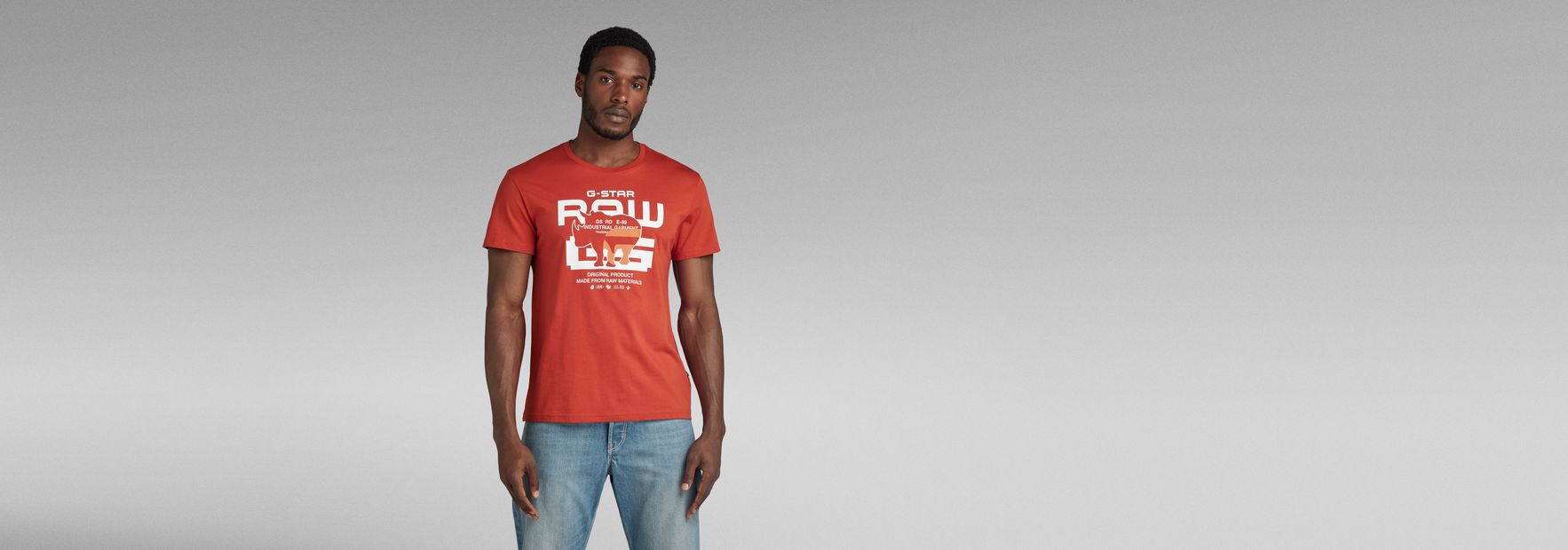 RAW® ZA T-Shirt Orange G-Star Graphic | G-No |