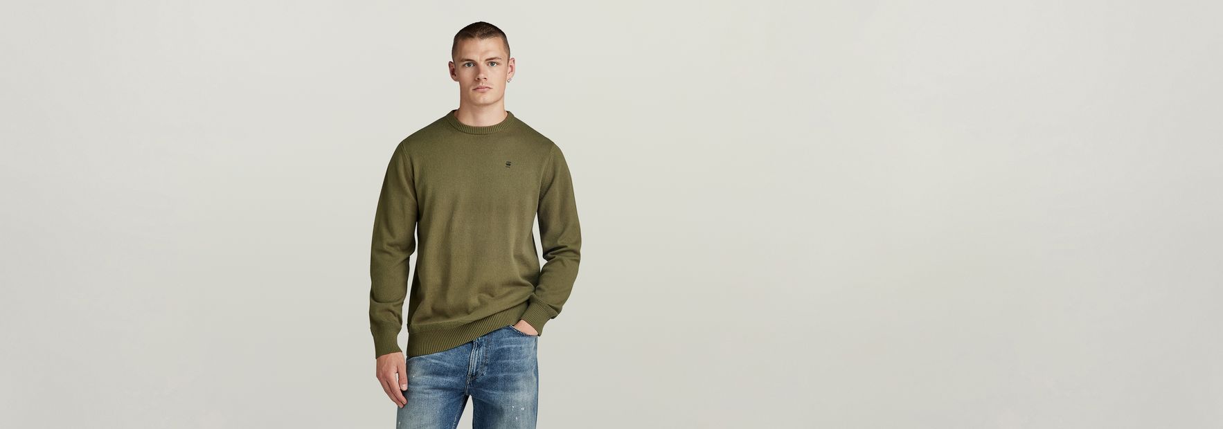 Premium Core Knitted Sweater Green G Star RAW US