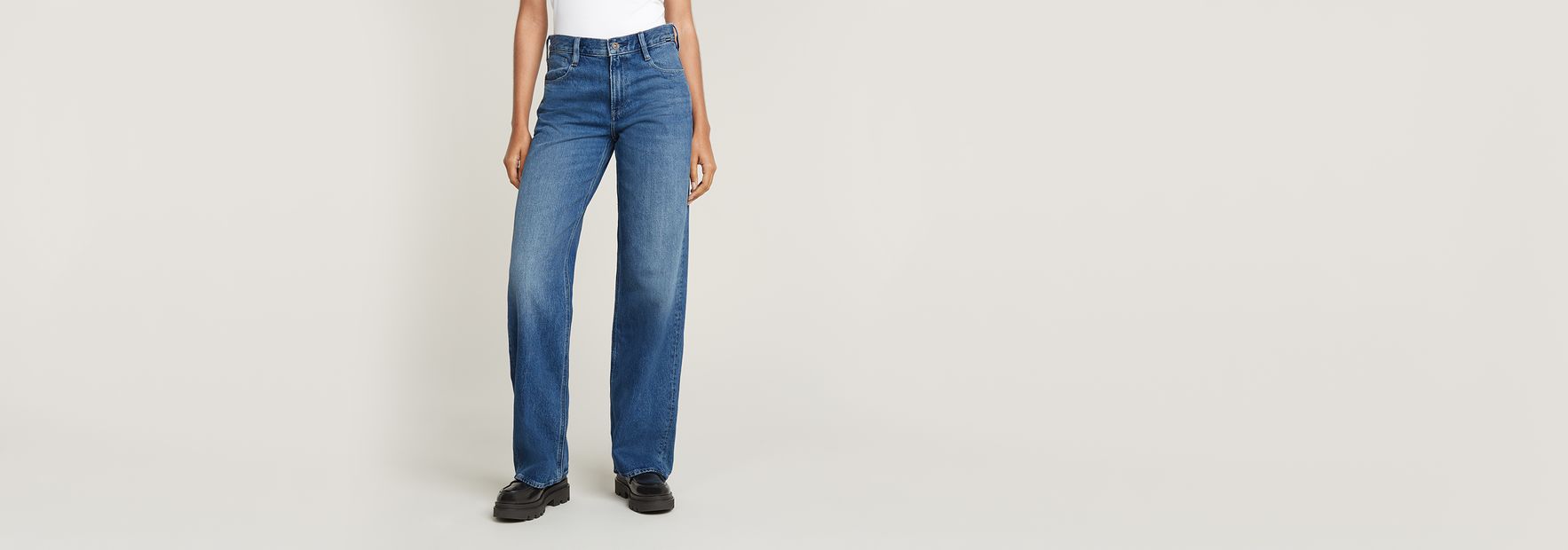 Judee Low Waist Loose Jeans | Medium blue | G-Star RAW® US