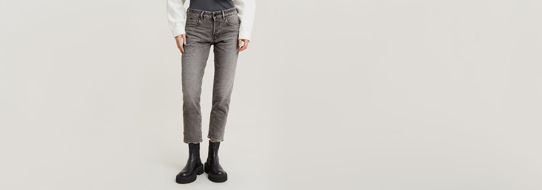 Grey store boyfriend jeans