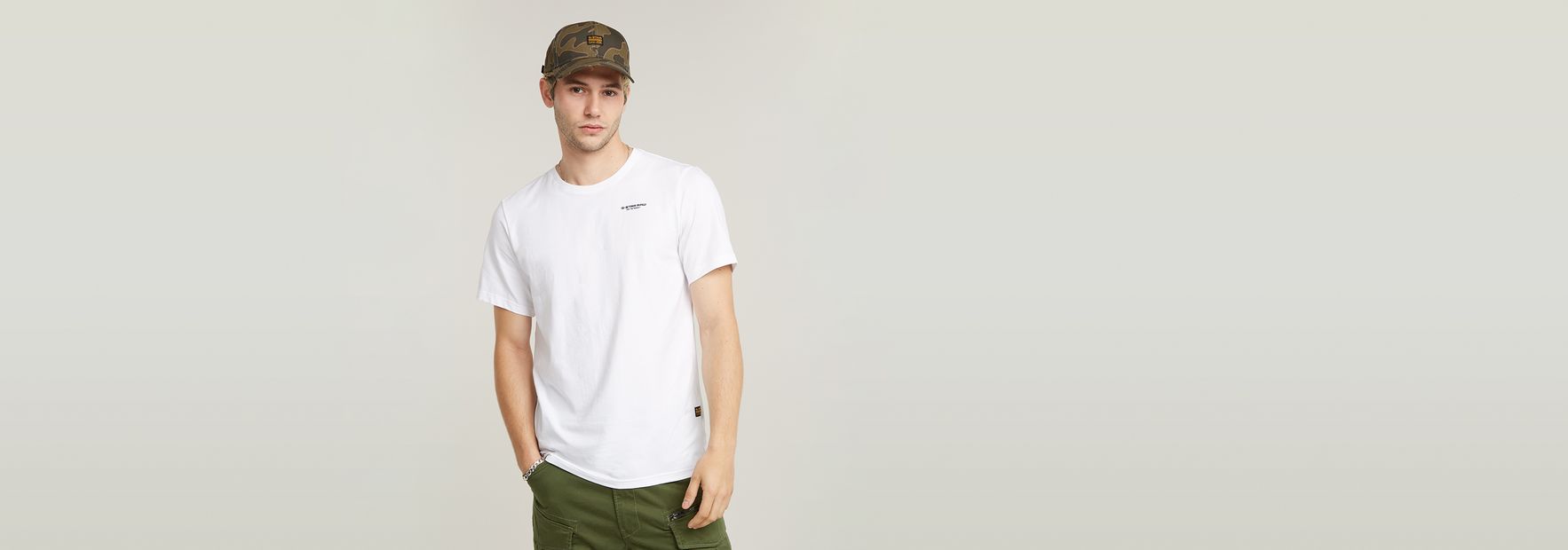 送料込★G-Star★Slim Base Tシャツ SLIM BASE T-SHIRT/ワンポイント（Tシャツ/カットソー）｜G-STAR