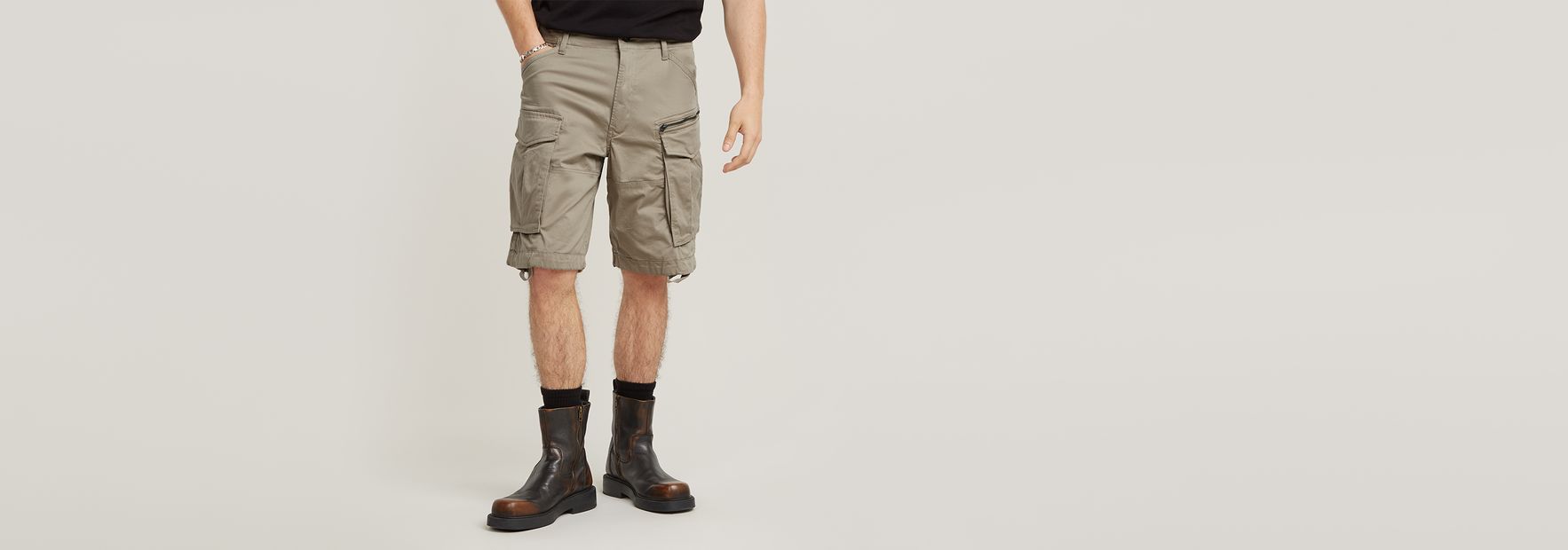 Rovic Zip Relaxed Shorts Black G STAR SA