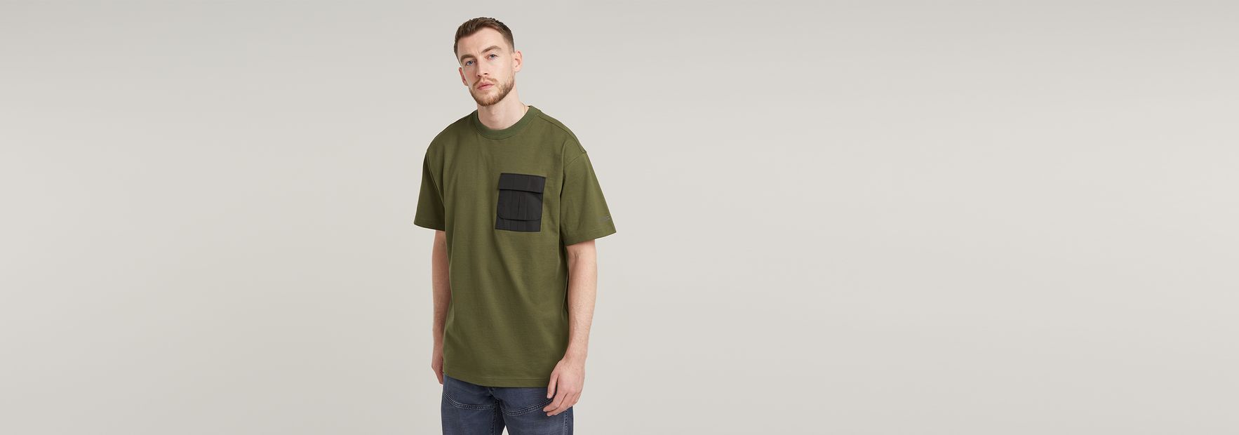 送料込★G-Star★Utility Mix Pocket Loose Tシャツ Woven Mix Pocket Loose T-Shirt | Black | G-STAR® CA
