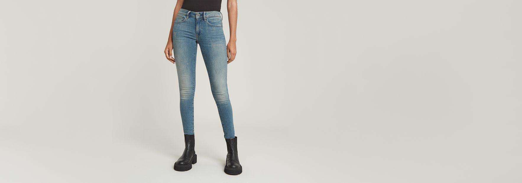 Midge Zip Skinny Jeans | Light blue | G-STAR® US