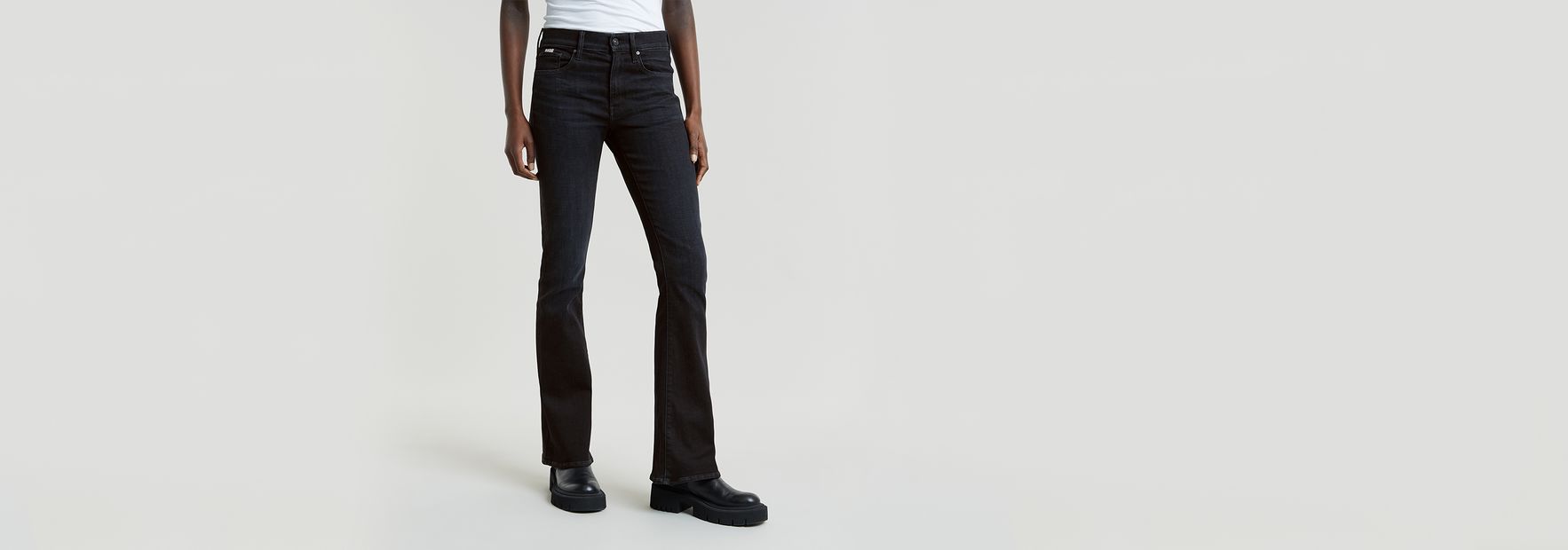 G-Star RAW Women's 3301 Flare Jeans, Sun Faded Nubay Blue