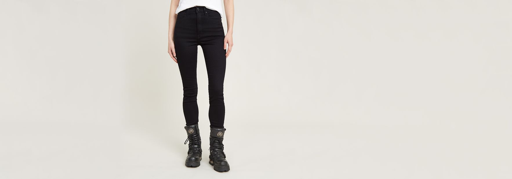 G-STAR RAW LHANA skinny ジーンズ Kafey Ultra High Skinny jeans | ブラック | G-STAR® JP