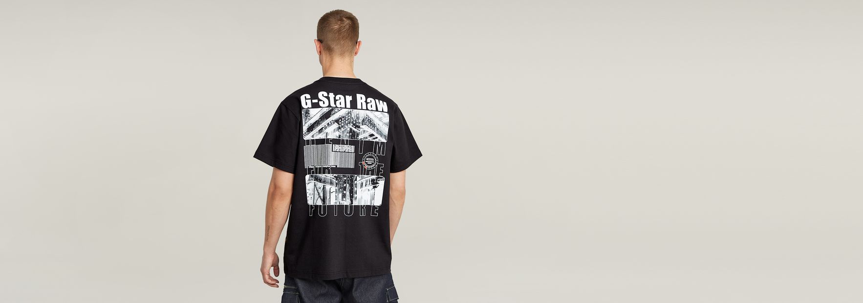 送料込★G-Star★Engine Back Gr Loose Tシャツ Engine Back Graphic Loose T-Shirt | ブラック | G-STAR® JP