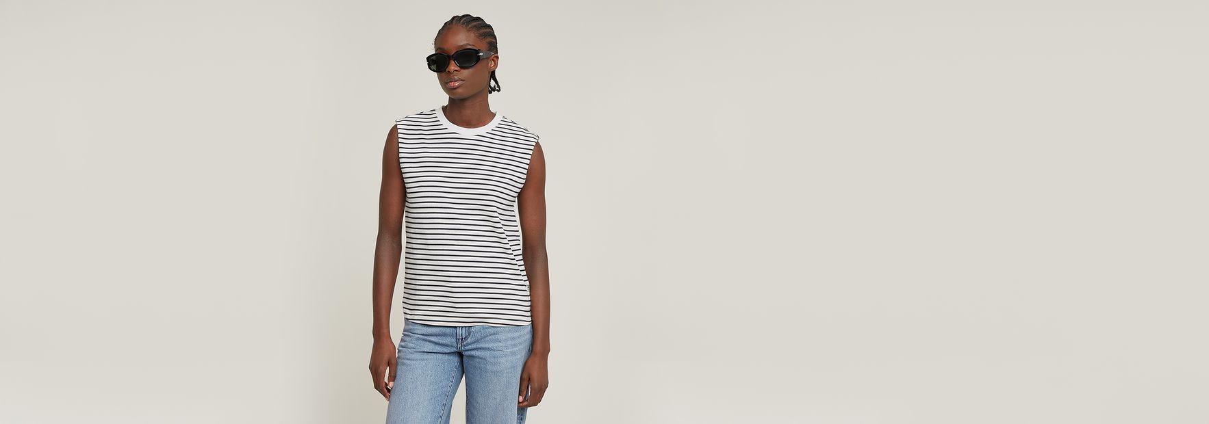 Stripe Boxy Top | Multi color | G-STAR® US