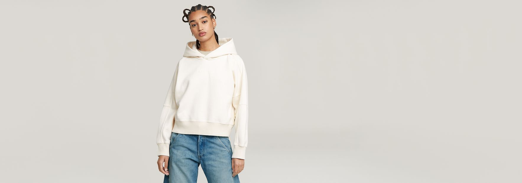 Washed Embossed Oversized Hoodie | Green | G-STAR® US