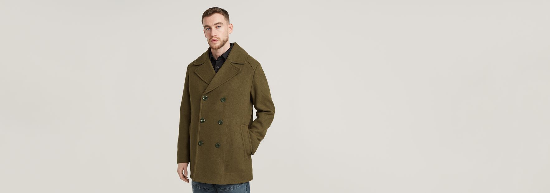 Wool Peacoat | Dark blue | G-STAR® AU