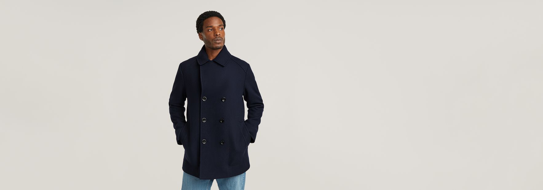Wool Peacoat | Dark blue | G-STAR® GB