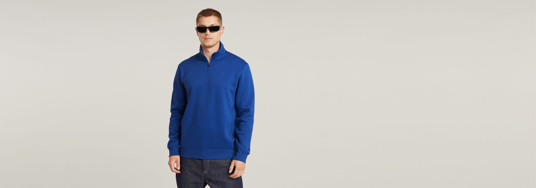 Premium Core Half Zip Sweater | Grey | G-STAR® US