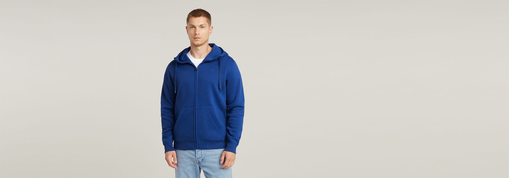 Premium Core Zip Thru Hoodie | ブラック | G-STAR® JP