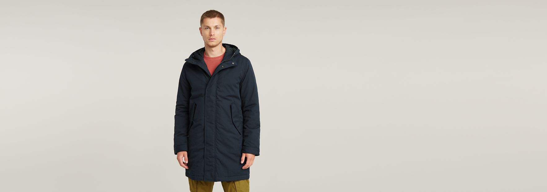 Everyday Hooded Parka | Dark blue | G-STAR® US