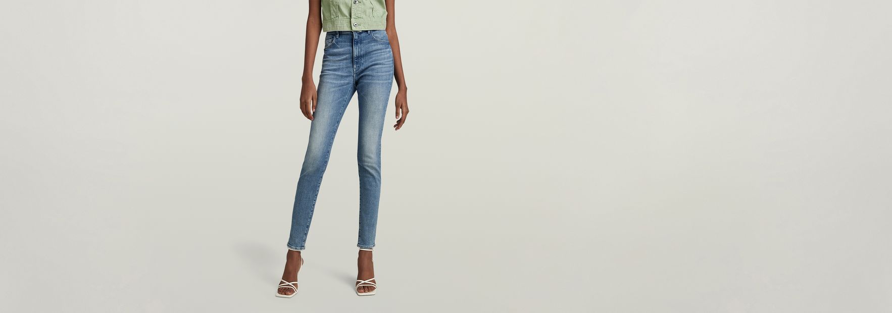 Kafey Ultra High Skinny Jeans | Medium blue | G-STAR® US