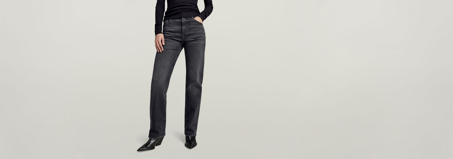Viktoria High Straight Jeans | Dark blue | G-STAR® US