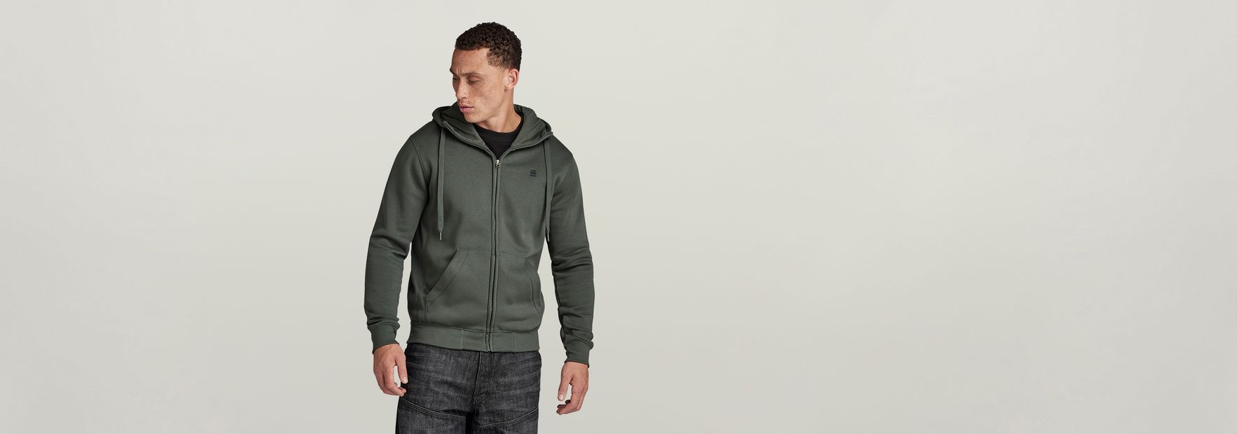Premium Core Zip Thru Hoodie | Black | G-STAR® US Premium Core Zip Thru Hoodie | Black | G-STAR® US