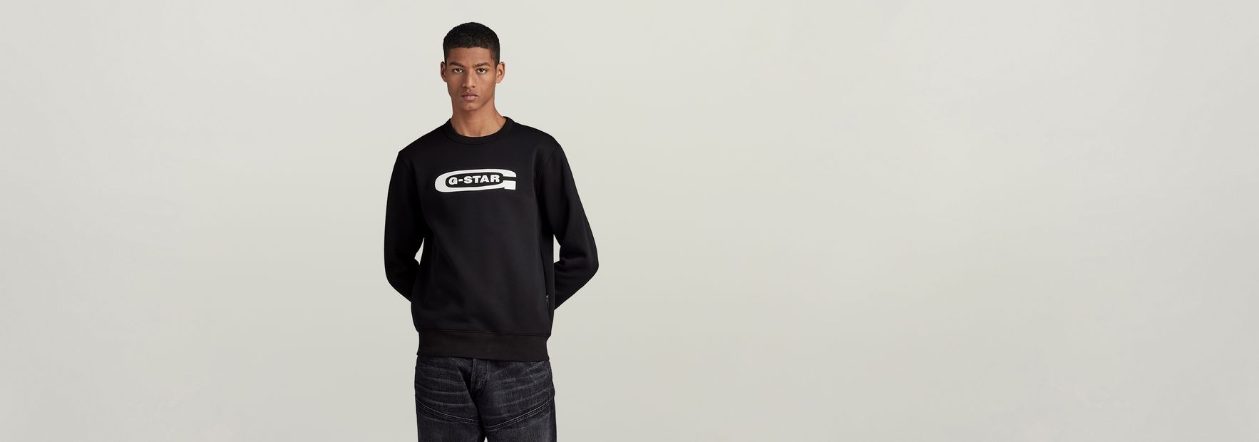 Old School Logo Sweater | Black | G-STAR® US