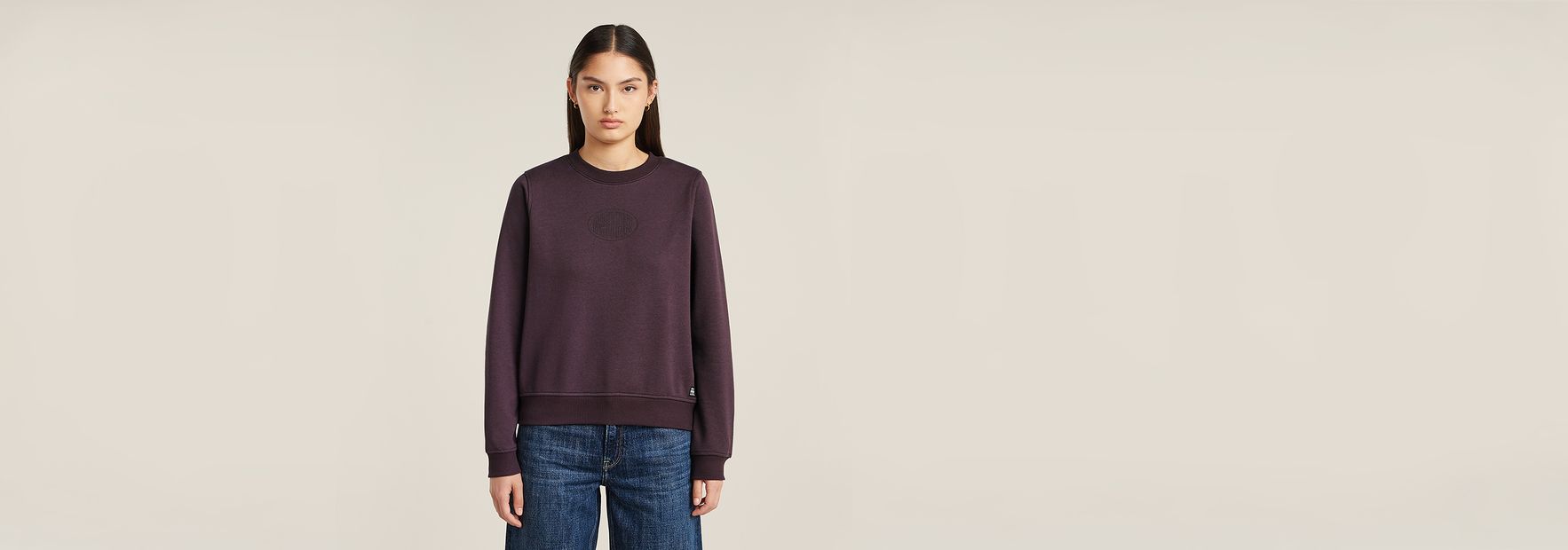 Logo Crew Sweater | Black | G-STAR® ZA