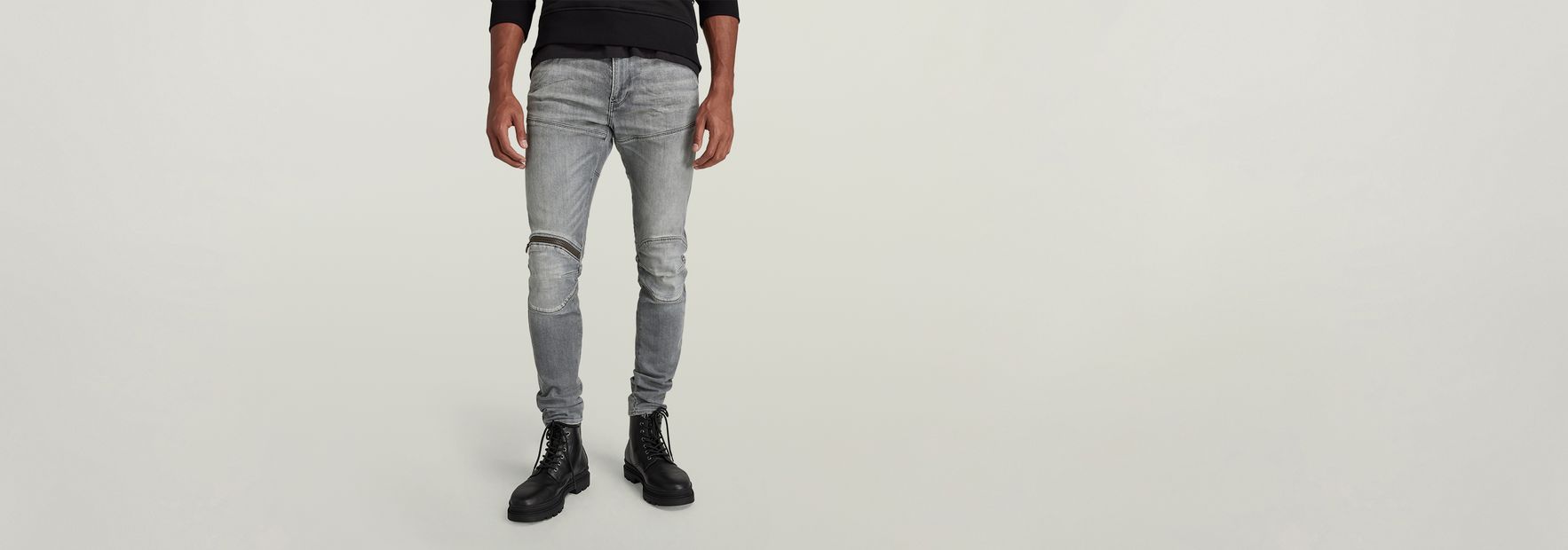 5620 3D Zip Knee Skinny Jeans | Dark blue | G-STAR® CA