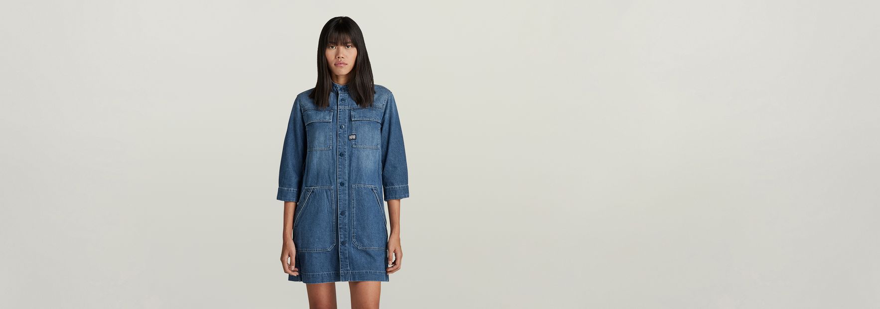 Shirt Dress | Medium blue | G-STAR® US
