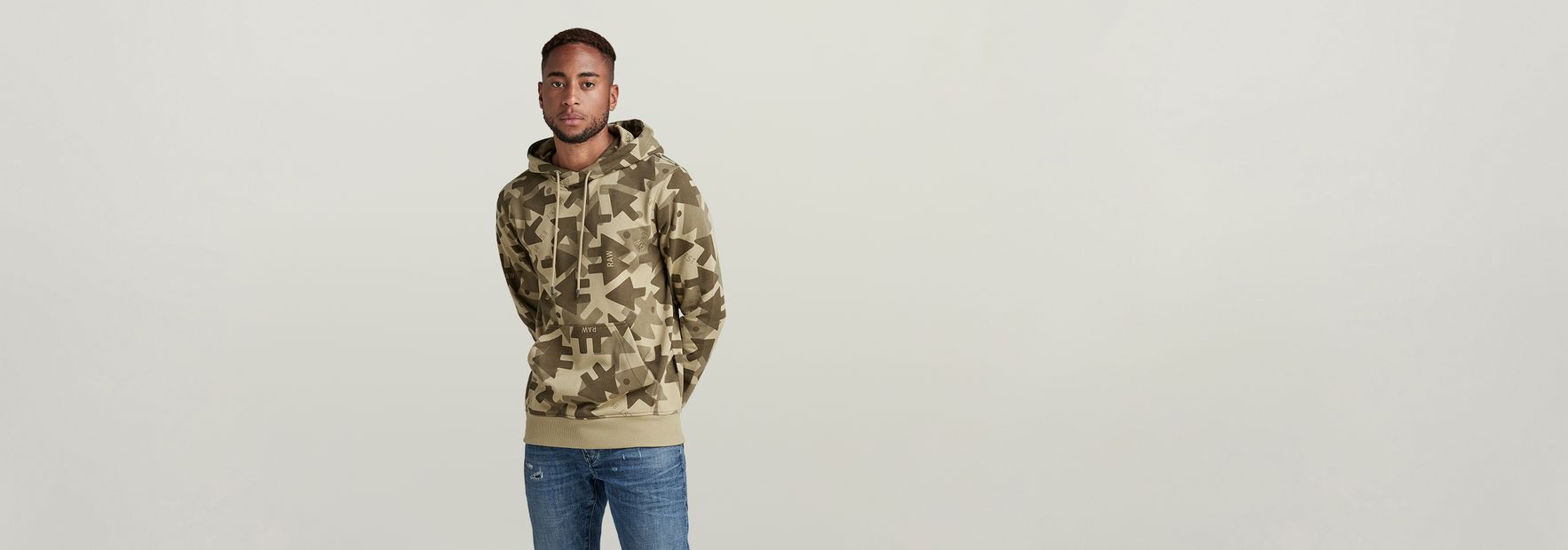 G star camo hoodie top