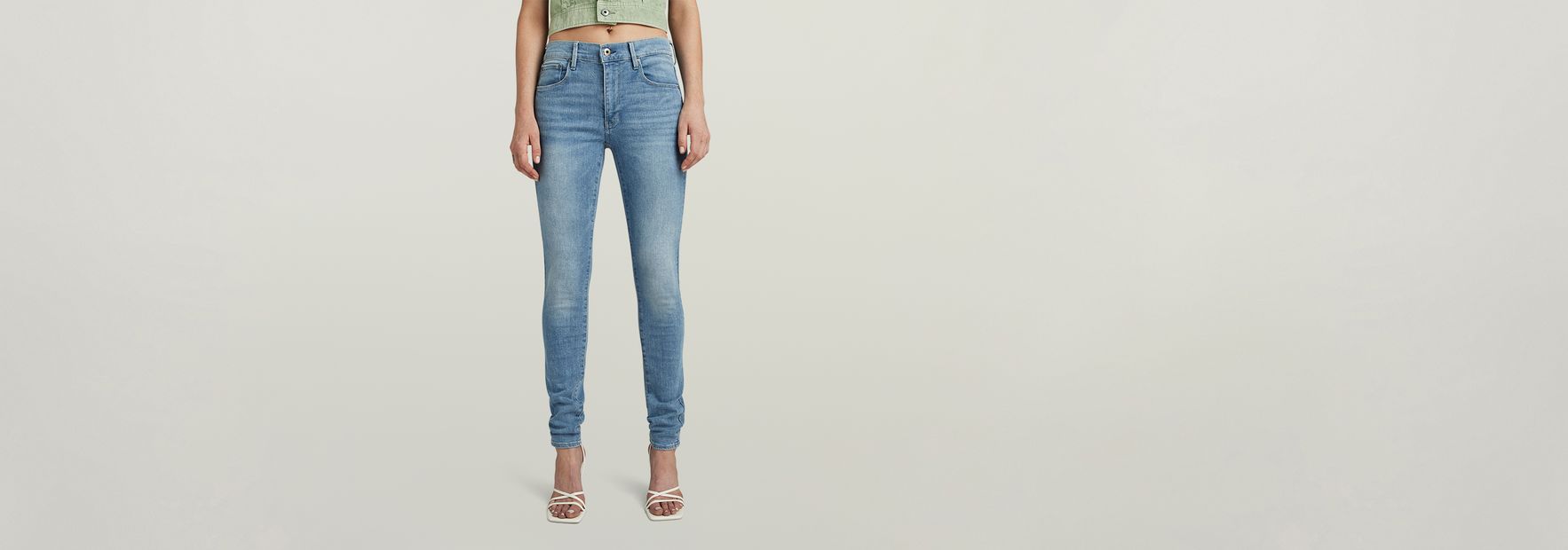 3301 High Skinny Jeans | Light blue | G-STAR® US