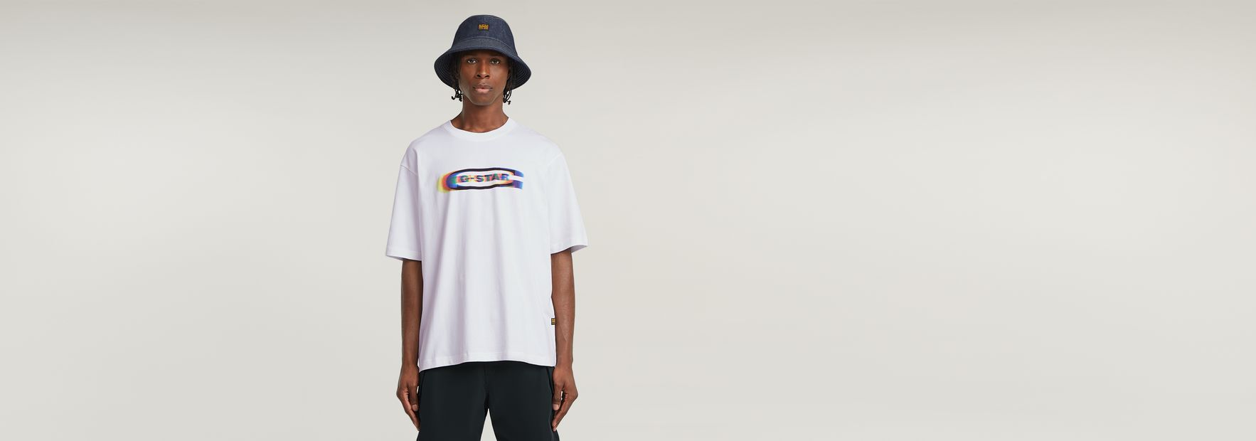 Color Shift Old Skool Logo Boxy T-Shirt | White | G-STAR® US
