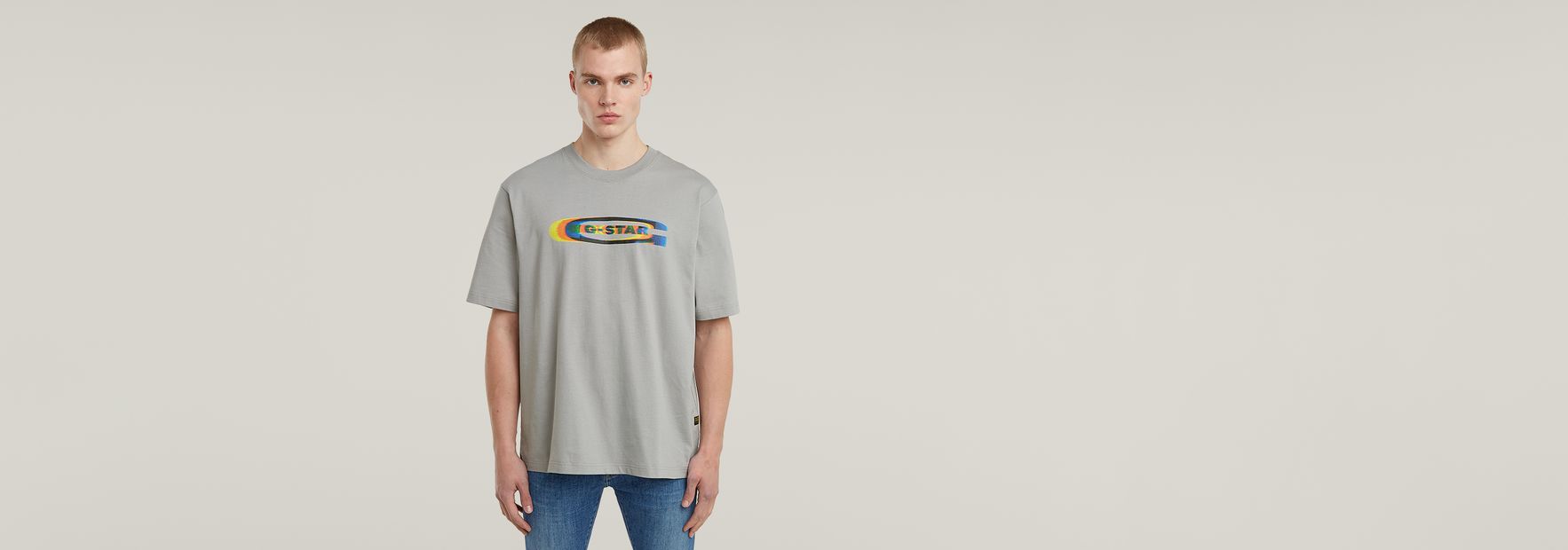 Color Shift Old Skool Logo Boxy T-Shirt | White | G-STAR® US