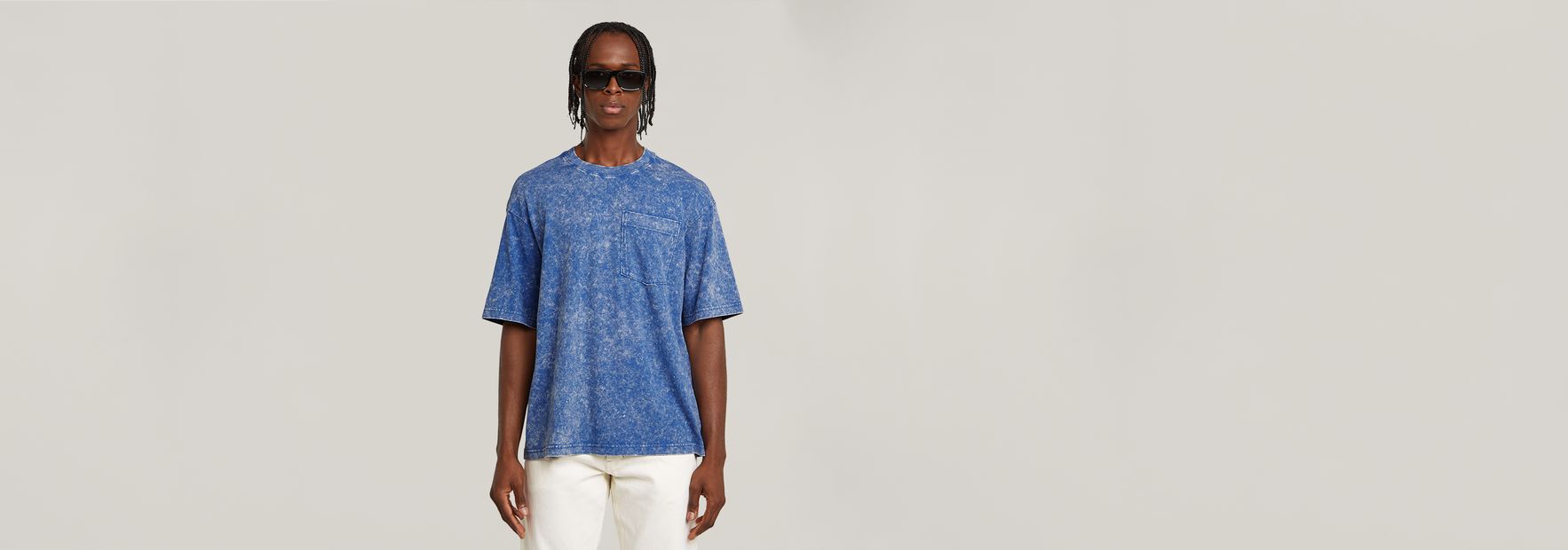 Acid Wash Boxy T-Shirt | Medium blue | G-STAR® US