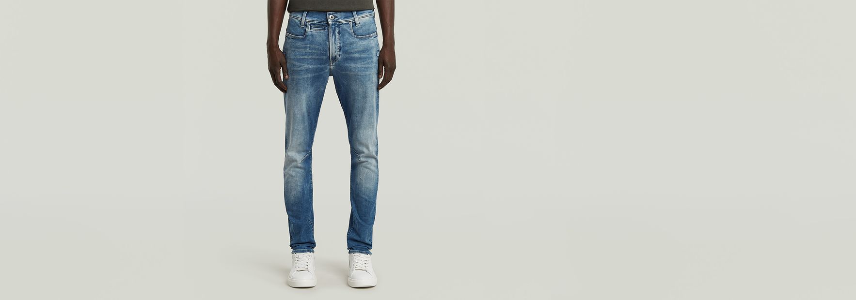高い素材 D-Staq 3D Slim Zip Jeans | ミディアムブルー | G-STAR® JP ウォーキング・ランニングウェア