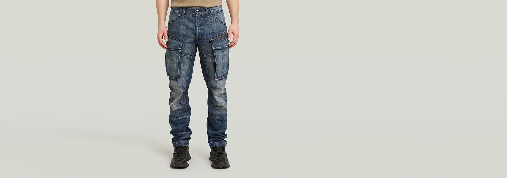 Rovic Zip Regular Tapered Jeans | ダークブルー | G-STAR® JP