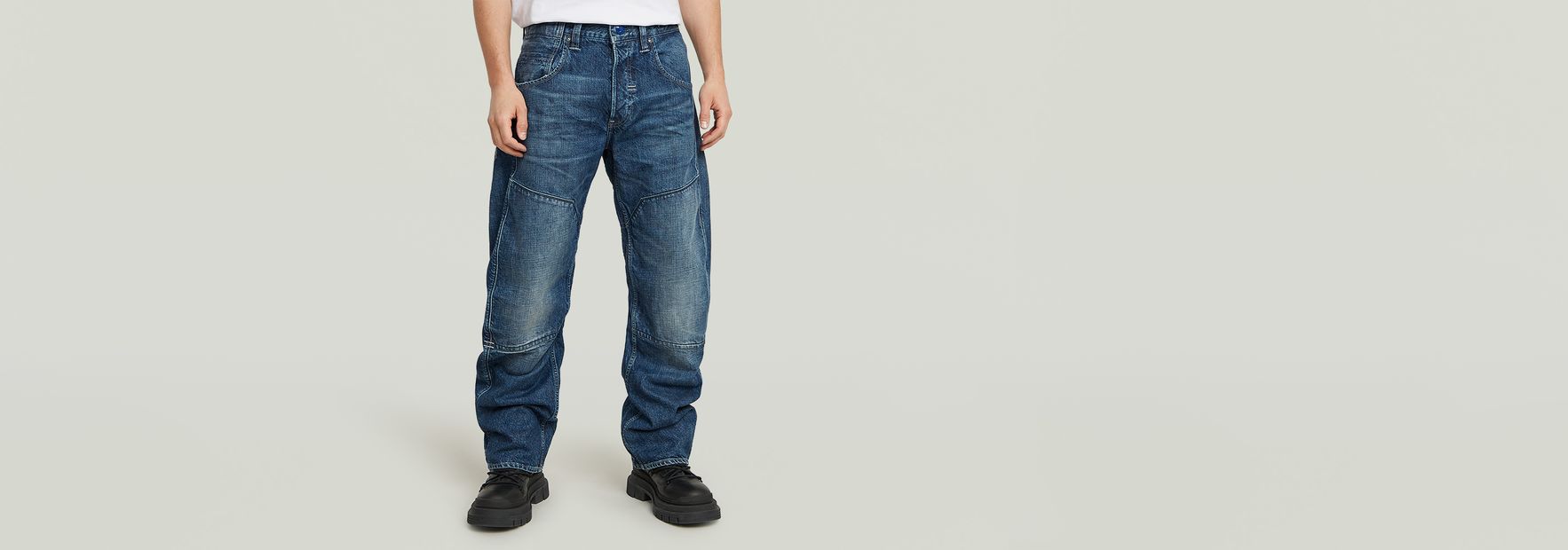 G-STAR RAW ダークブルー ストレートデニム Attacc Straight Jeans | ダークブルー | G-STAR® JP