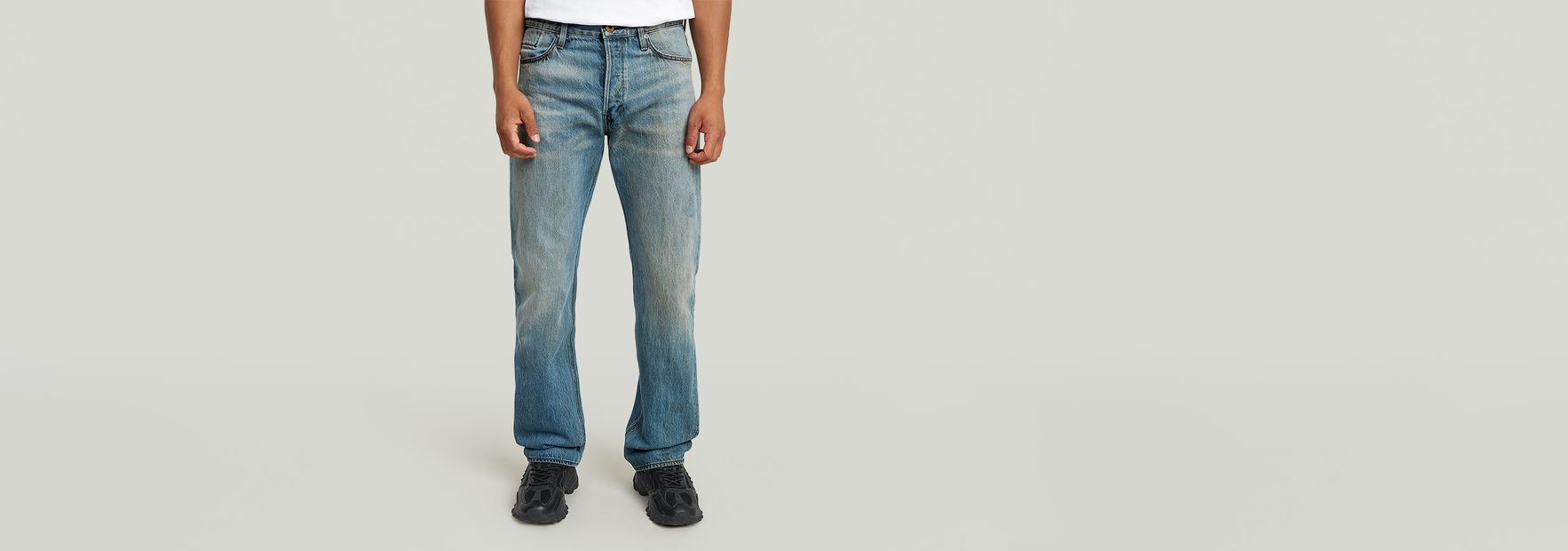 【PORTERNA】Core Gray Blue Straight Jeans Women Brinley 11 Years Memory at AG Jeans Official Store