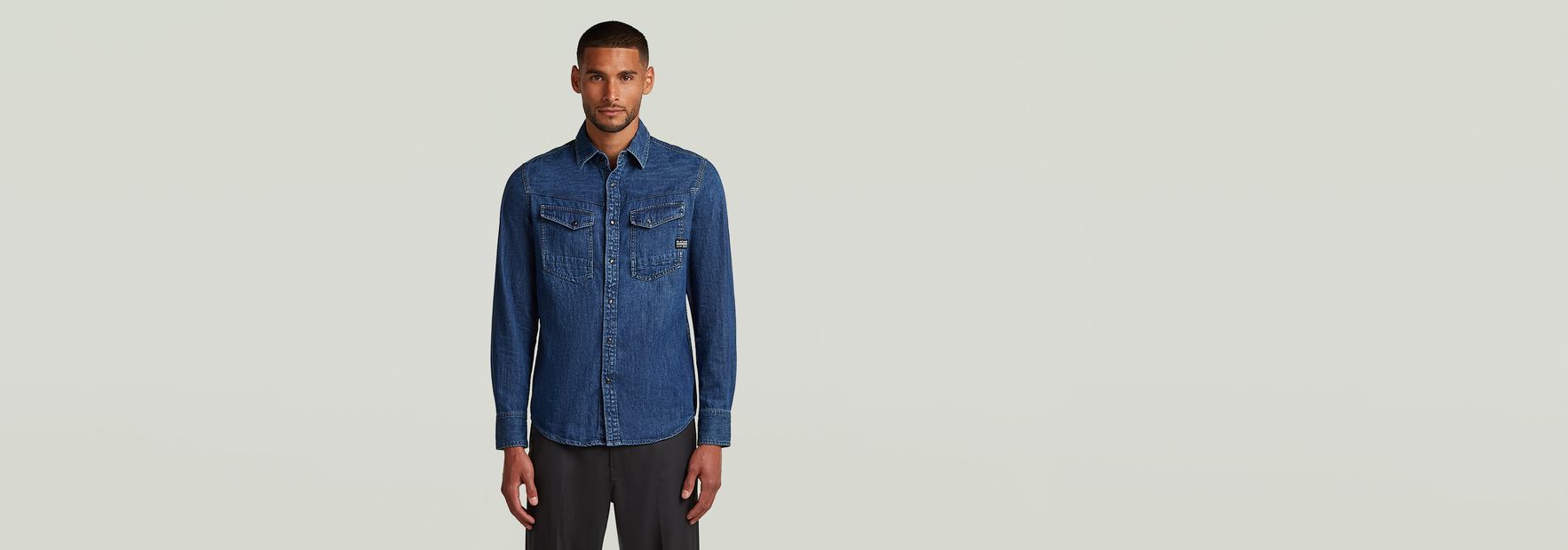 つる927ページです♥️ Slim Denim Shirt | Light blue | G-STAR® NL