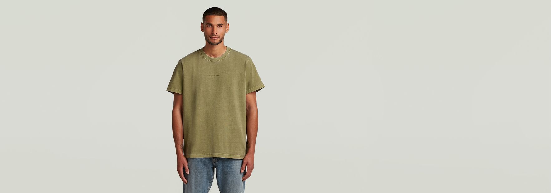 Overdyed Center Chest T-Shirt | Green | G-STAR® IT
