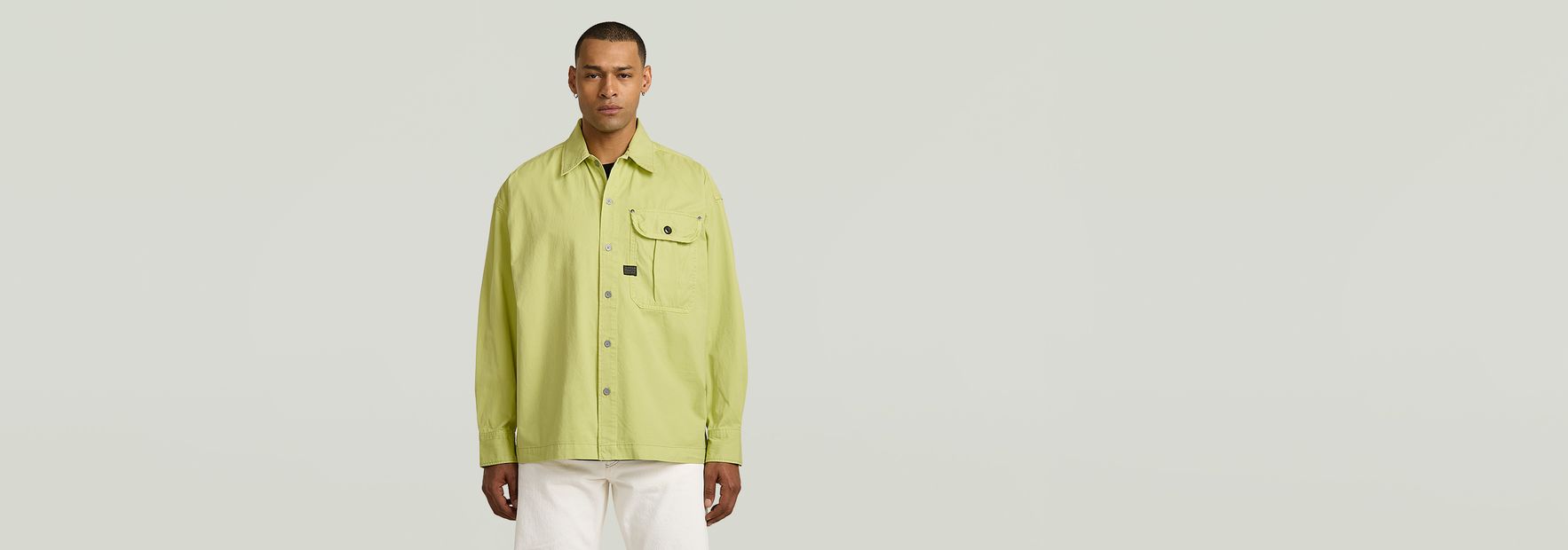 送料込★G-Star★Base-S Ribbed Tシャツ Pleated Boxy Shirt Long Sleeve | グリーン | G-STAR® JP
