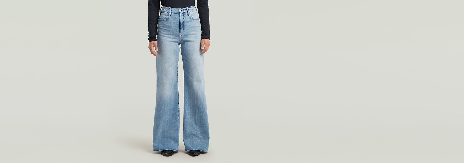 Deck Ultra High Wide Leg Jeans | Light blue | G-STAR® US