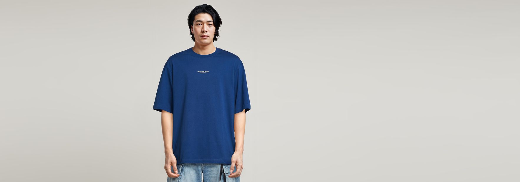 Overdyed Center Chest Boxy T-Shirt | ベージュ | G-STAR® JP