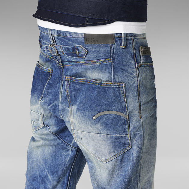 Jeans Denim G Star Raw Blades Tapered Mens Trouser Pants Medium Aged
