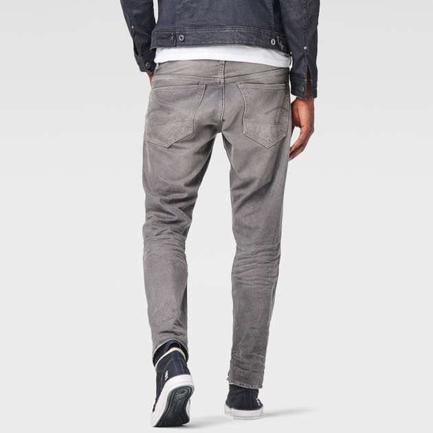 3301 tapered jeans light aged