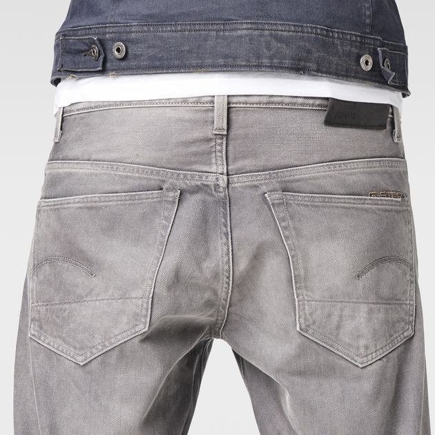 tapered grey jeans