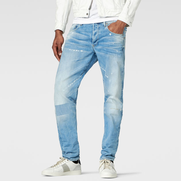 3301 tapered hot sale jeans light aged