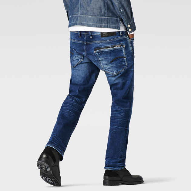 Heren Kleding voor voor Jeans voor Jeans met rechte pijp G-Star RAW Denim Star Jeans Normale Tailleband Navy Attacc Straight in het Blauw voor heren 