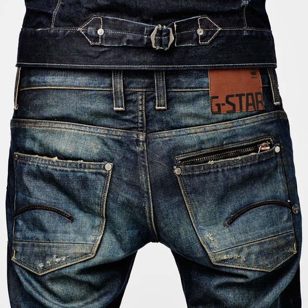 Attacc Low Waist Straight Jeans | Dark blue | G-Star RAW®