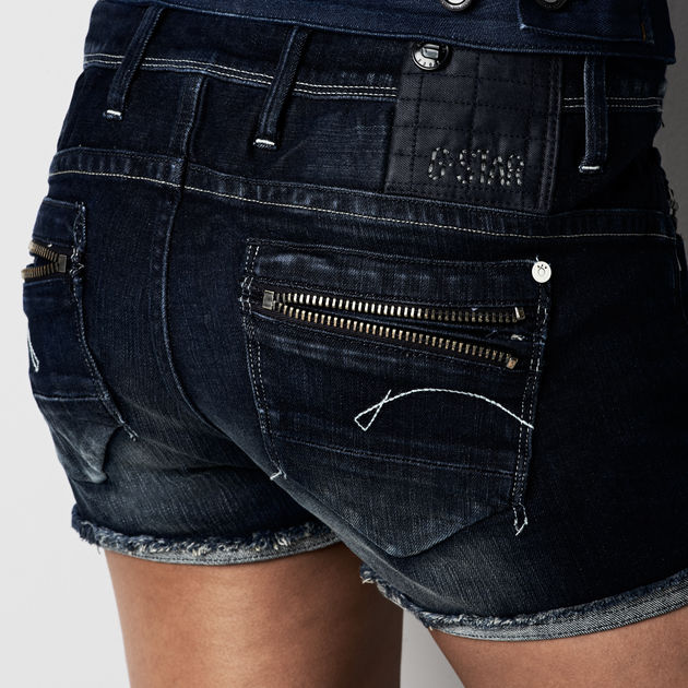 dark blue ripped shorts