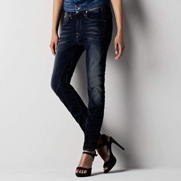 G-STAR RAW Arc 3D Loose Tapered Jeans | Dark Blue Distressed