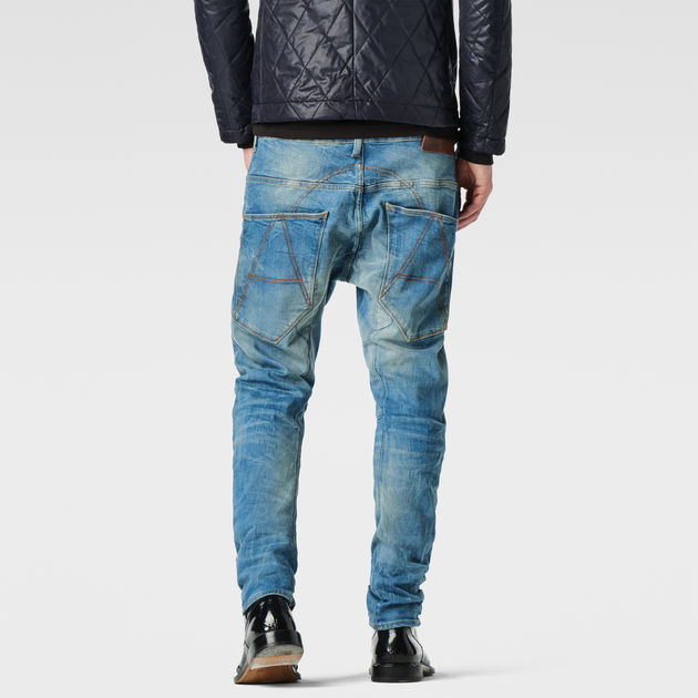 A Crotch 3D Tapered Jeans | Light Aged 