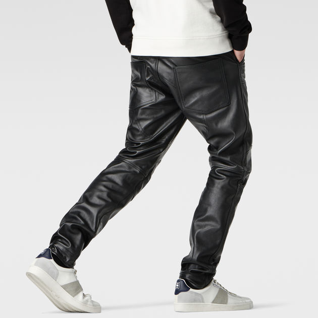 g star leather jeans