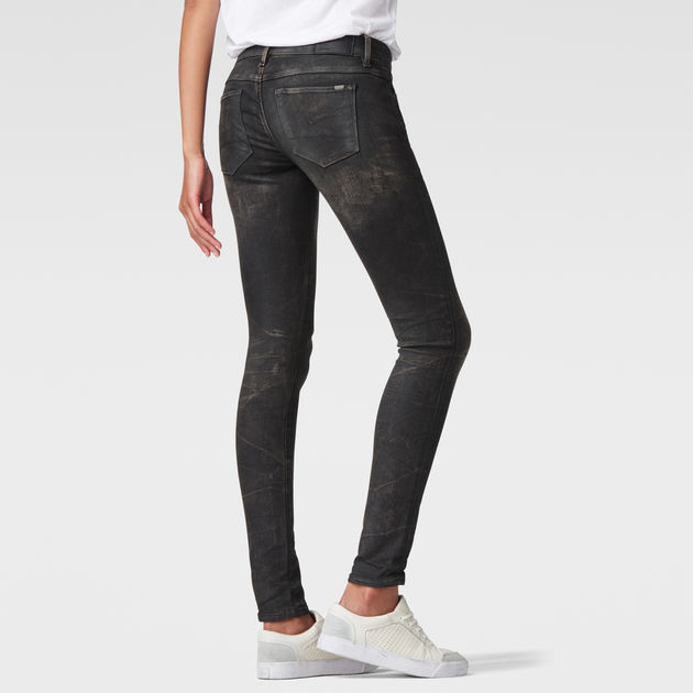 3301 Low Waist Super Skinny Jeans | Black | G-Star RAW®